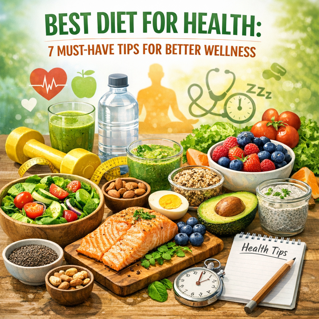 Illustration of Best Diet for Health: 7 Must-Have Tips for Better Wellness