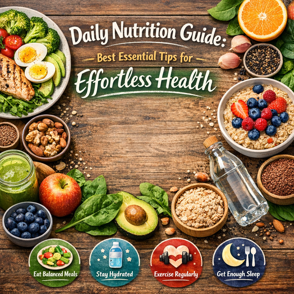 Illustration of Daily Nutrition Guide: Best Essential Tips for Effortless Health