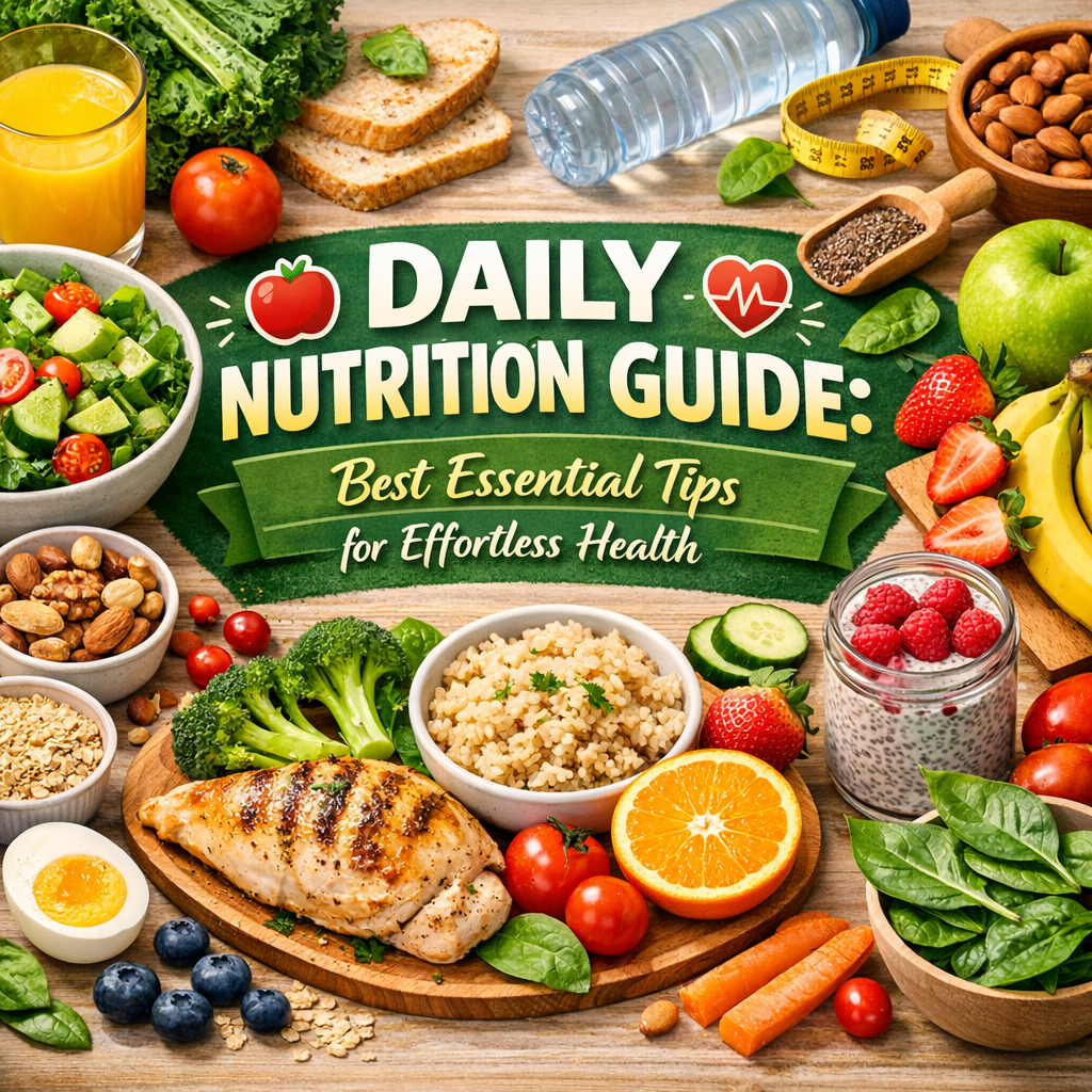 Illustration of Daily Nutrition Guide: Best Essential Tips for Effortless Health