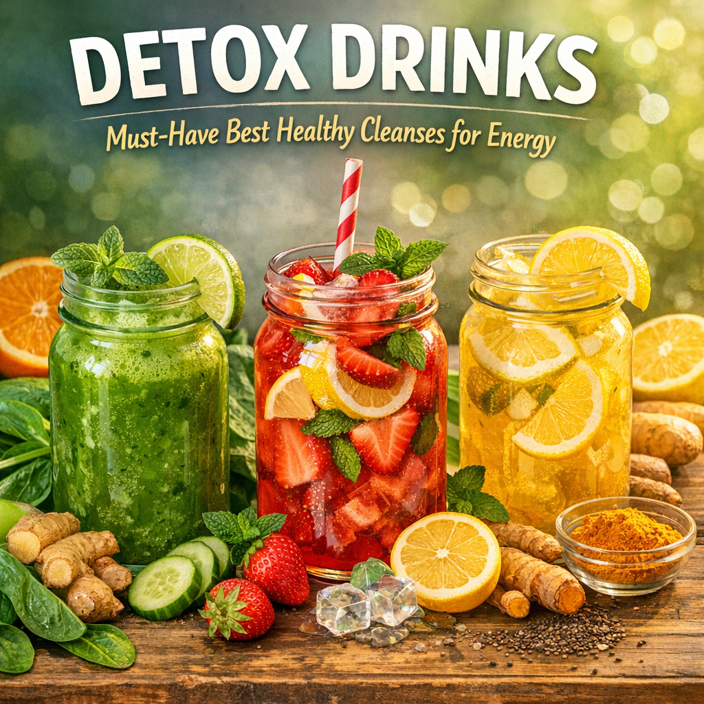 Illustration of Detox Drinks: Must-Have Best Healthy Cleanses for Energy