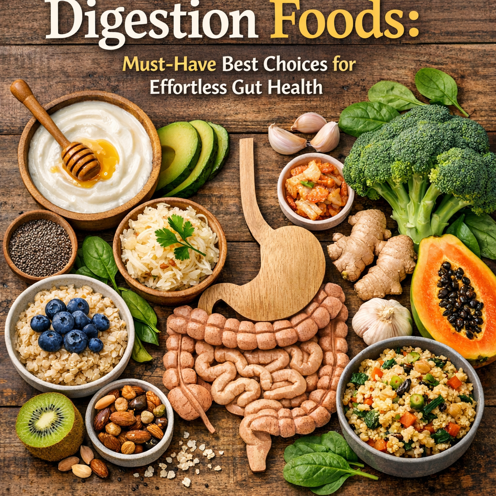 Illustration of Digestion Foods: Must-Have Best Choices for Effortless Gut Health