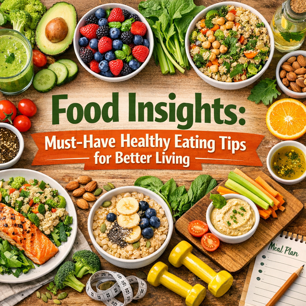 Illustration of Food Insights: Must-Have Healthy Eating Tips for Better Living