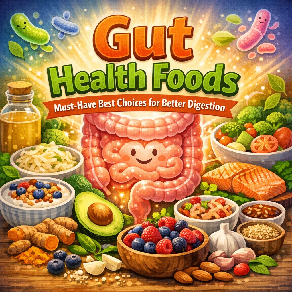 Illustration of Gut Health Foods: Must-Have Best Choices for Better Digestion