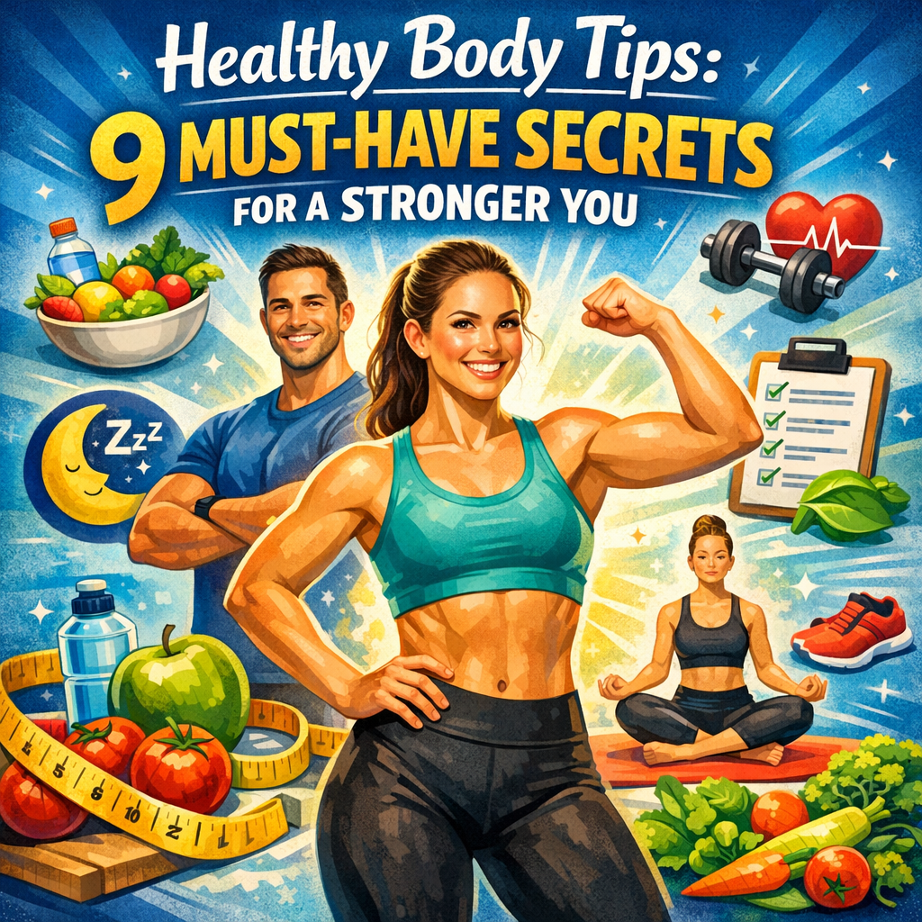 Illustration of Healthy Body Tips: 9 Must-Have Secrets for a Stronger You