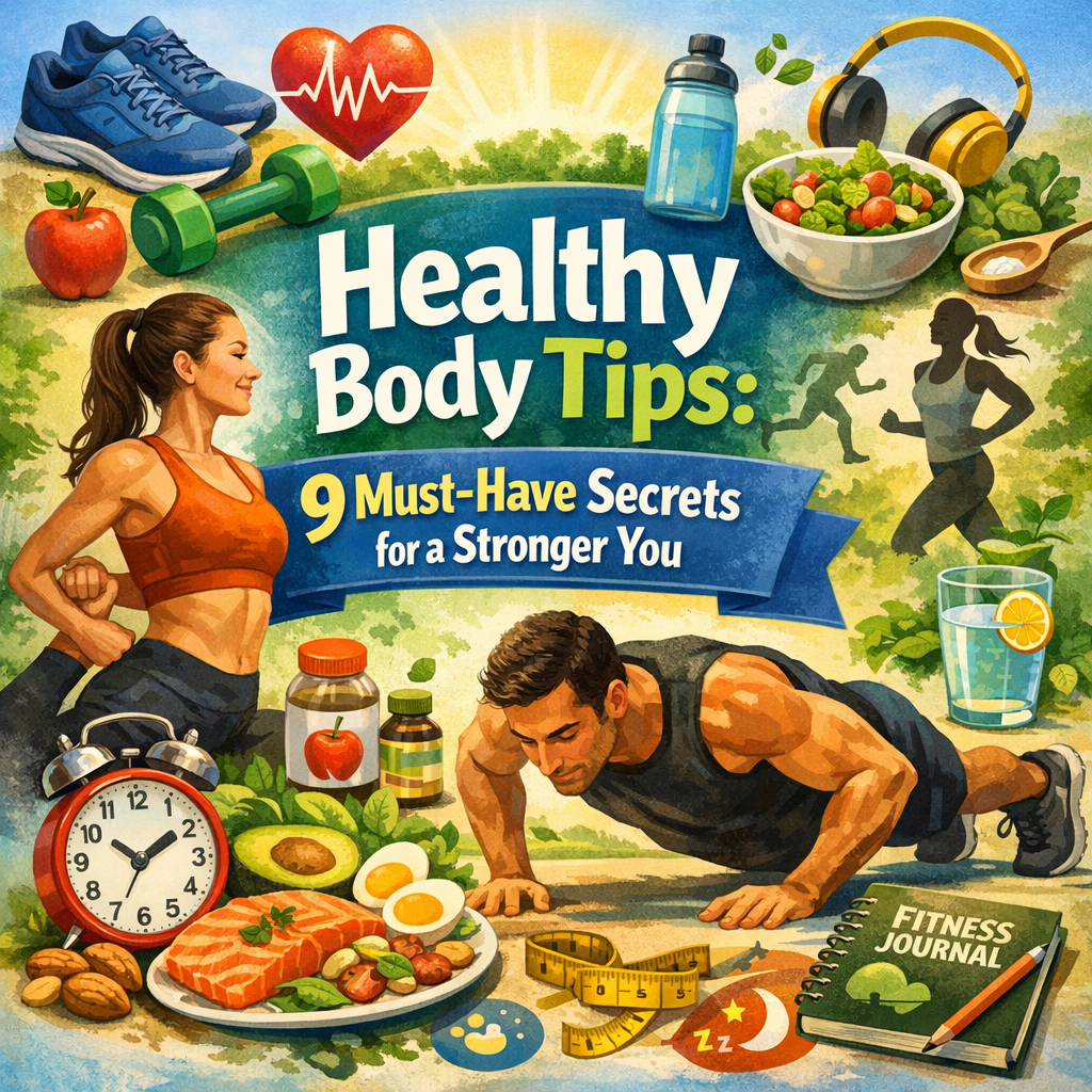 Illustration of Healthy Body Tips: 9 Must-Have Secrets for a Stronger You