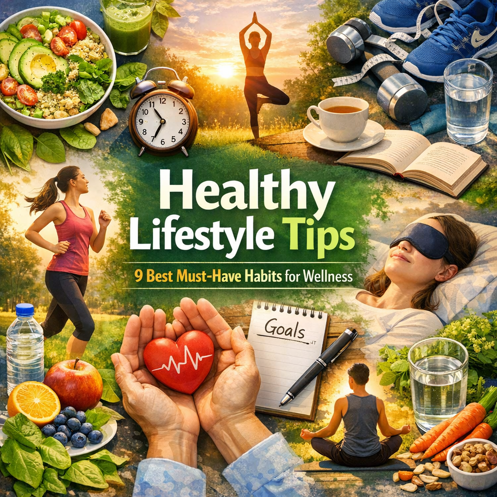 Illustration of Healthy Lifestyle Tips: 9 Best Must-Have Habits for Wellness