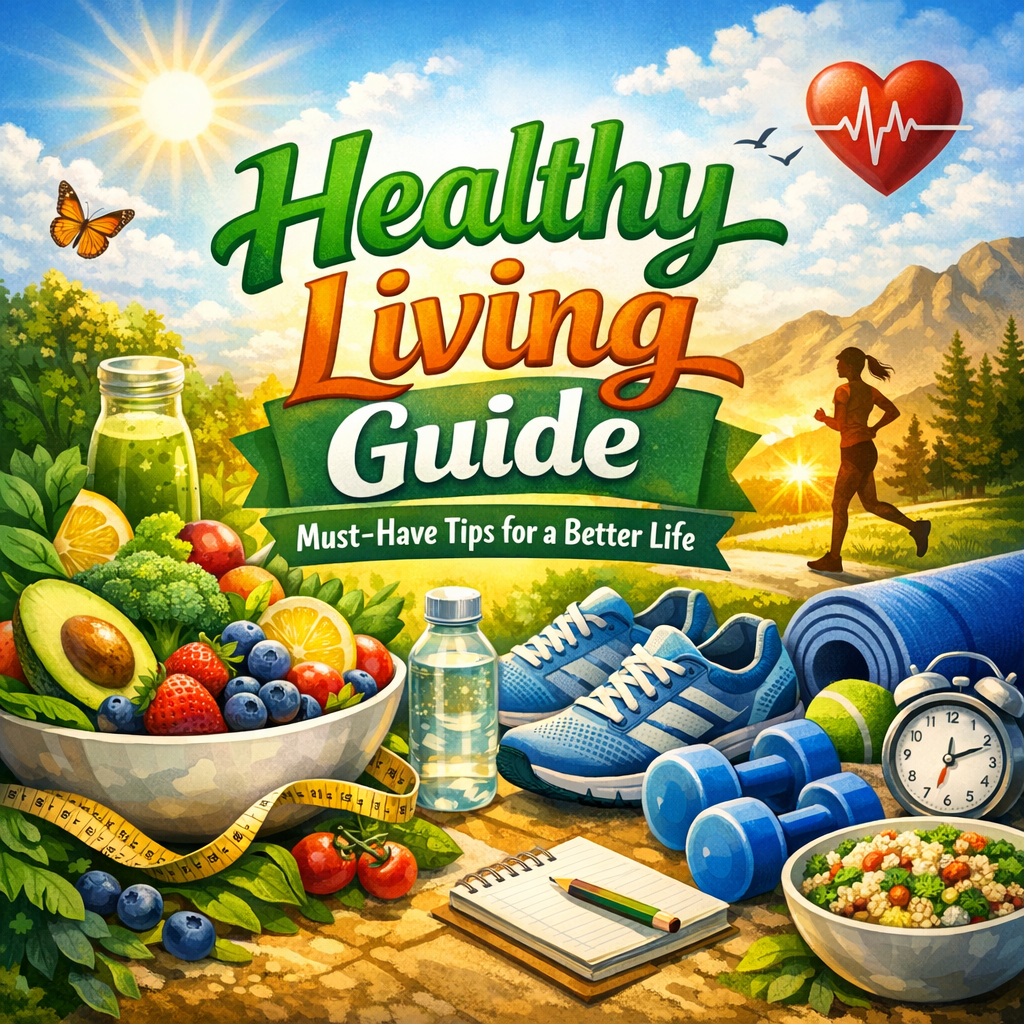 Illustration of Healthy Living Guide: Must-Have Tips for a Better Life