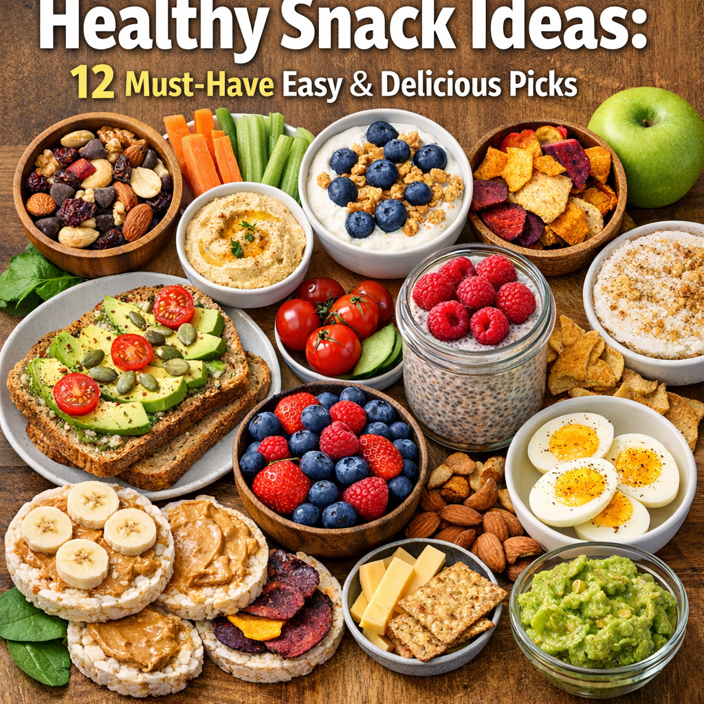 Illustration of Healthy Snack Ideas: 12 Must-Have Easy and Delicious Picks