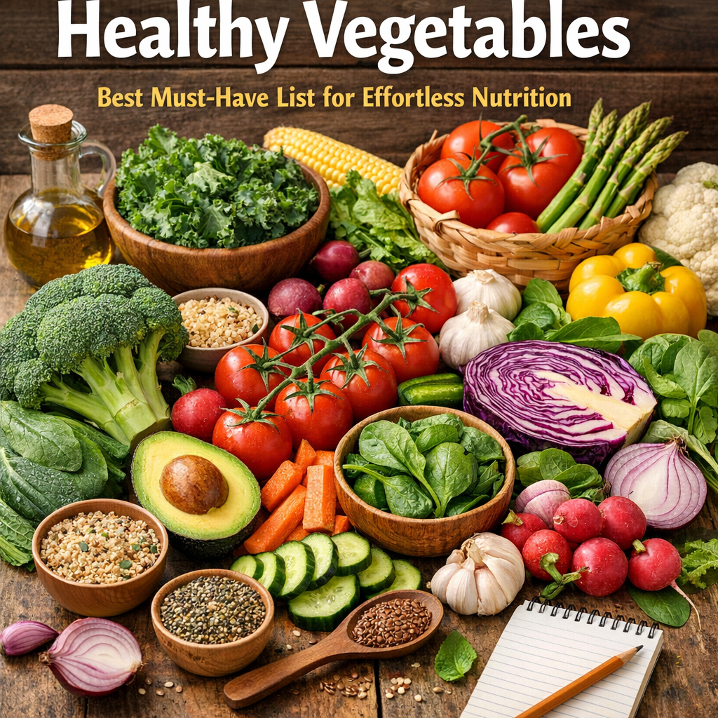 Illustration of Healthy Vegetables: Best Must-Have List for Effortless Nutrition