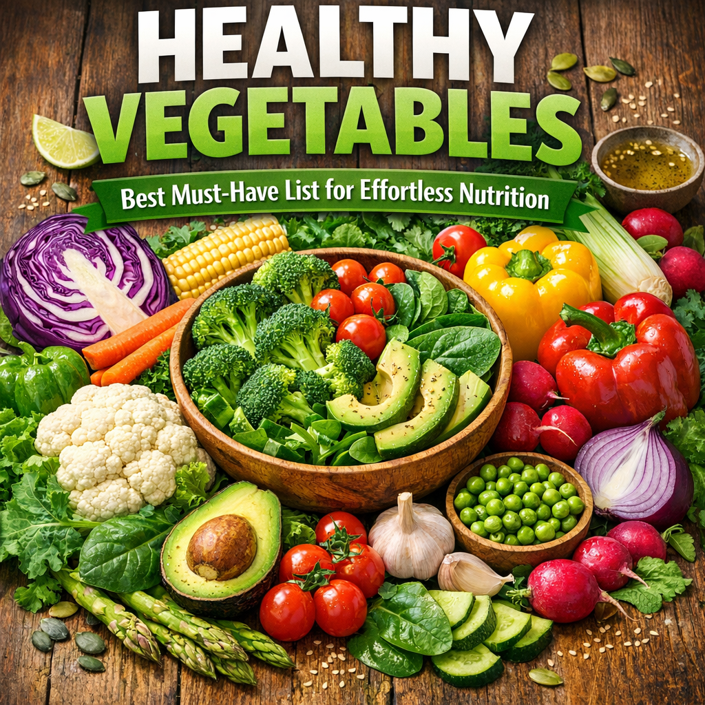 Illustration of Healthy Vegetables: Best Must-Have List for Effortless Nutrition